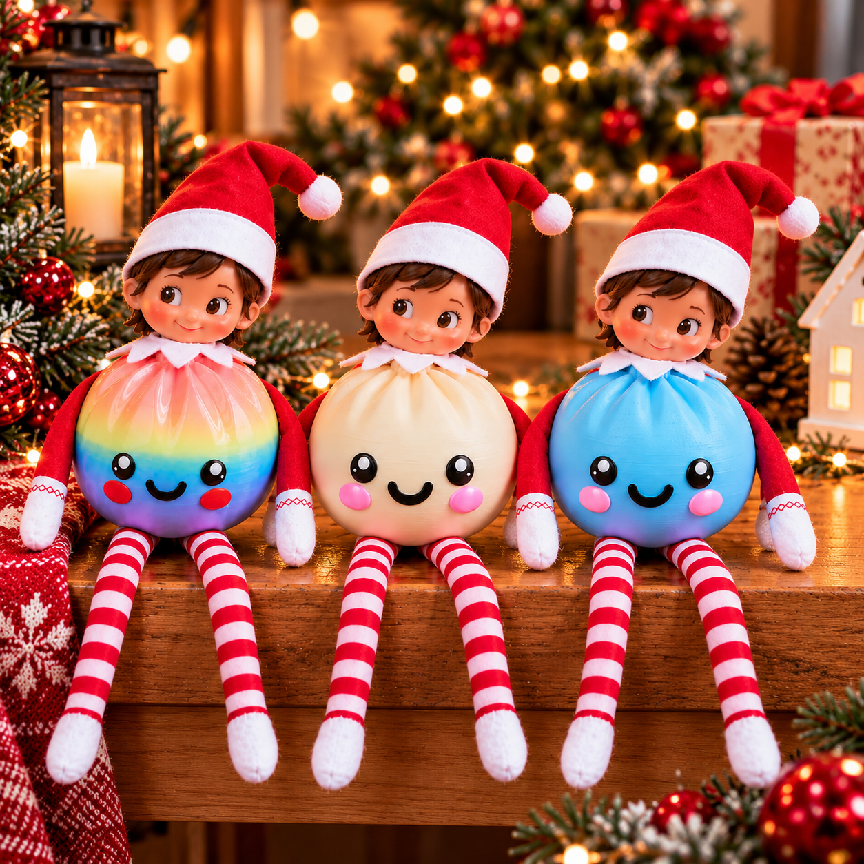 Cute Dumpling Elf Costume – Funny Christmas Elf Doll Outfit & Holiday Accessories CH07 180810