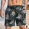 Custom Dog Photo Floral Aloha Pattern Beach Shorts - Gift for Dog Lovers HO82 902414