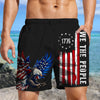American Flag Eagle Patriotic 1776 Beach Short LM32 669227