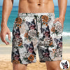 Custom Dog Photo Floral Aloha Pattern Beach Shorts - Gift for Dog Lovers HO82 902414