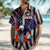 Personalized Name Eagle USA Retro Flag 250 Anniversary Hawaiian Shirt LM32 899697