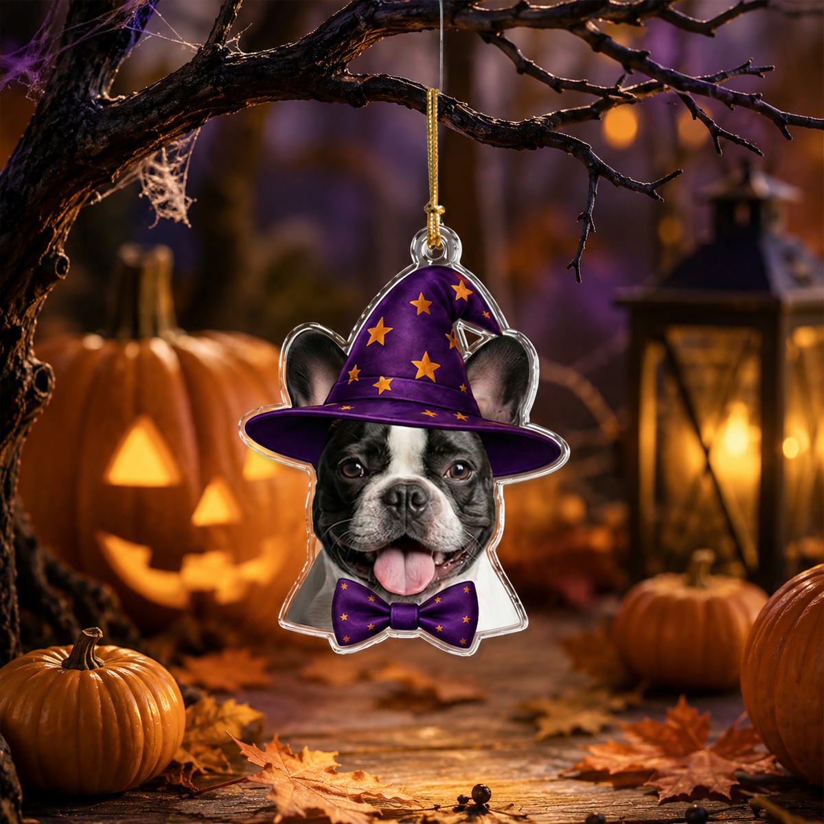 Personalized Pet Halloween Photo Acrylic Ornament Funny Halloween Tree Decoration TH10 170515