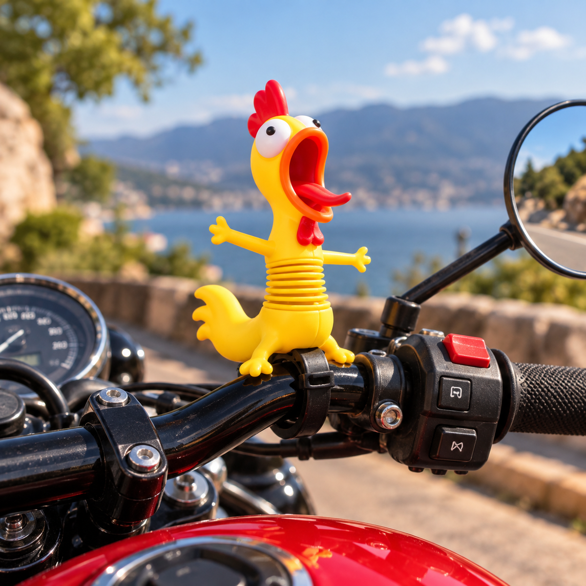 Screaming Chicken Motorcycle Handlebar Toy HO82 903942