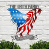 Custom Family Name American Eagle Flag In God We Trust Metal Sign LM32 897905