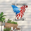 Custom Family Name American Eagle Flag In God We Trust Metal Sign LM32 897905