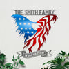 Custom Family Name American Eagle Flag In God We Trust Metal Sign LM32 897905
