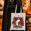 Custom Name Ghost Design Halloween Tote Bag – Personalized Spooky Trick or Treat Bag LM32 669621