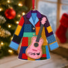 Holly Pink Guitar Christmas Ornament, Country Music Acrylic Ornament Gift LM32 670231