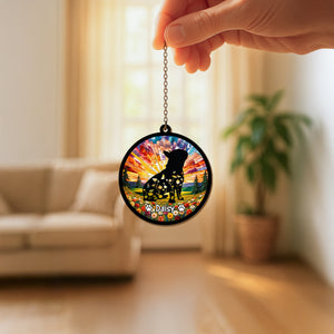 Custom Floral Dog Memorial Suncatcher For Dog Lovers TH10 894305