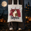 Custom Name Ghost Design Halloween Tote Bag – Personalized Spooky Trick or Treat Bag LM32 669621