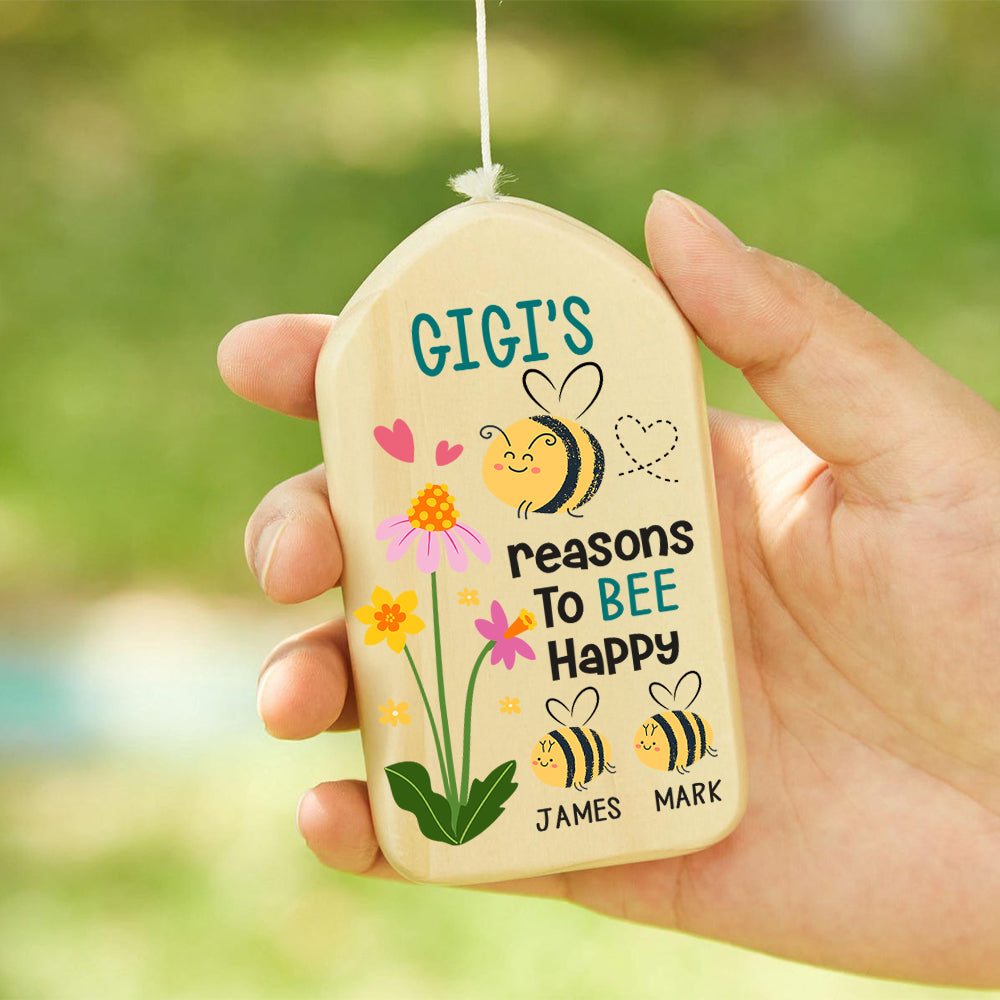 Grandma's Reasons To Be Happy Personalized Wind Chimes Mother's Day Gift HA75 892092