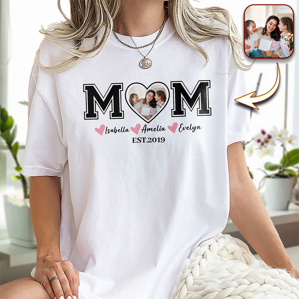 Custom Kid Name Personalized White Shirt For Mom, Mother Day Gift CH07 910846