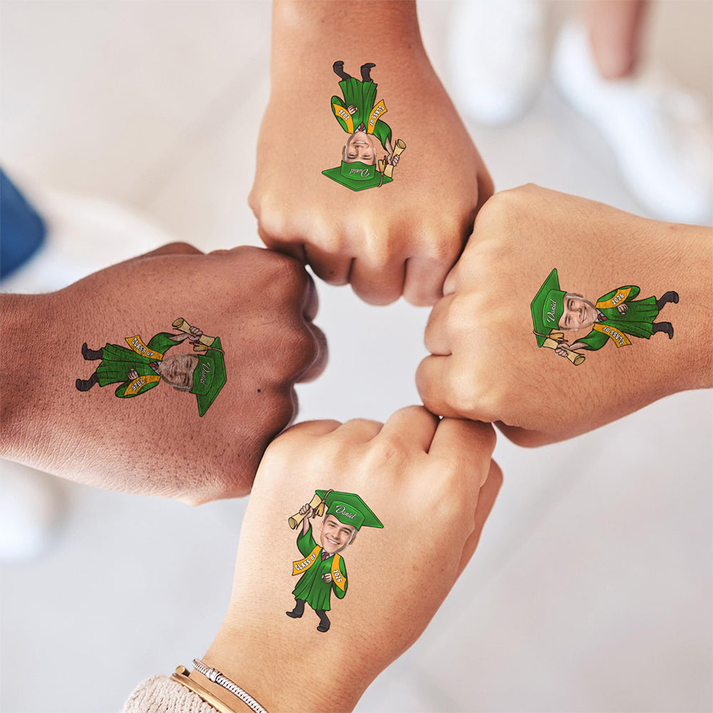 Custom Photo Graduate Personalized Temporary Tattoos Graduation Day Party Decor HO82 901466