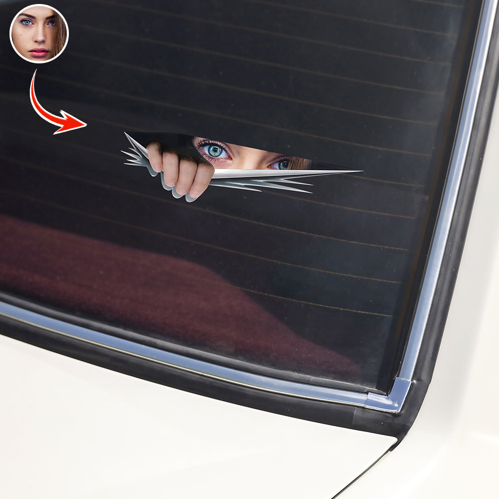 Custom Eyes Photo On Car Window Decal Sticker TH10 898515