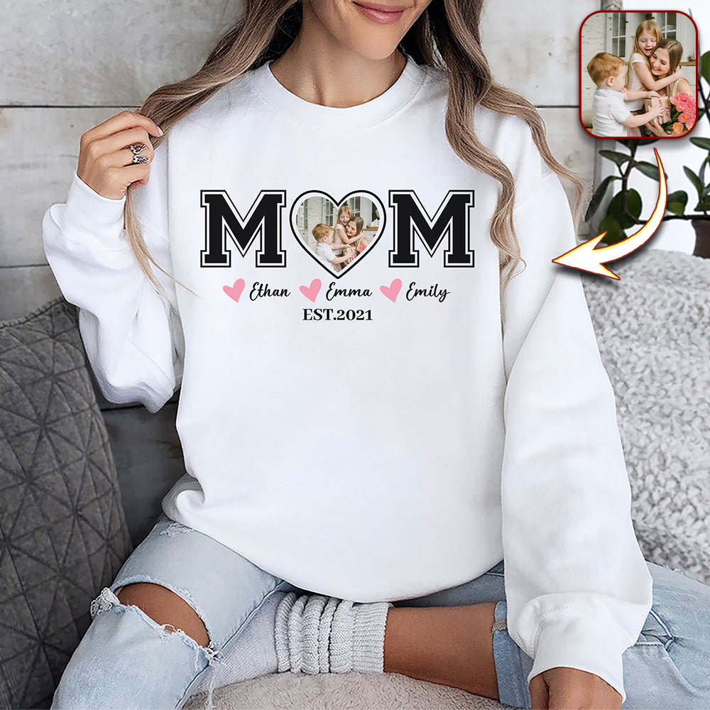 Custom Kid Name Personalized White Shirt For Mom, Mother Day Gift CH07 910846