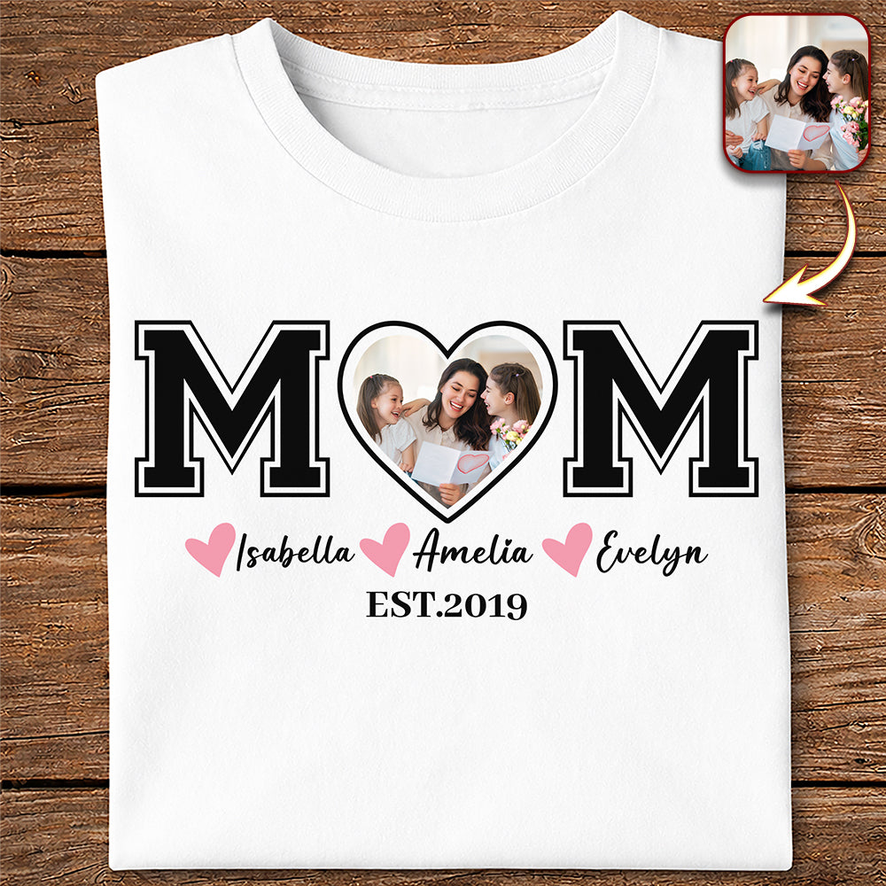 Custom Kid Name Personalized White Shirt For Mom, Mother Day Gift CH07 910846