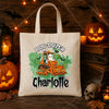 Custom Name Ghost Design Halloween Tote Bag – Personalized Spooky Trick or Treat Bag LM32 669621