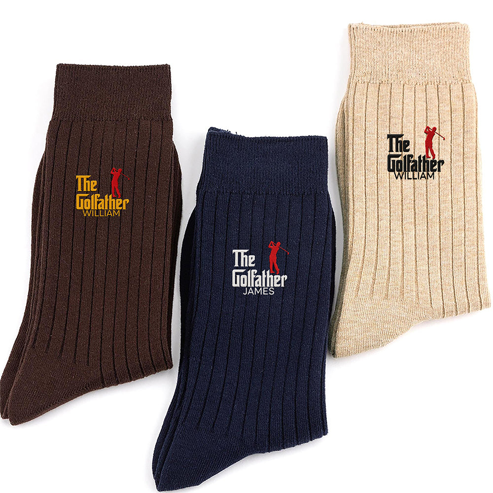 Personalized Funny The Golf Father Embroidered Socks HO82 903280