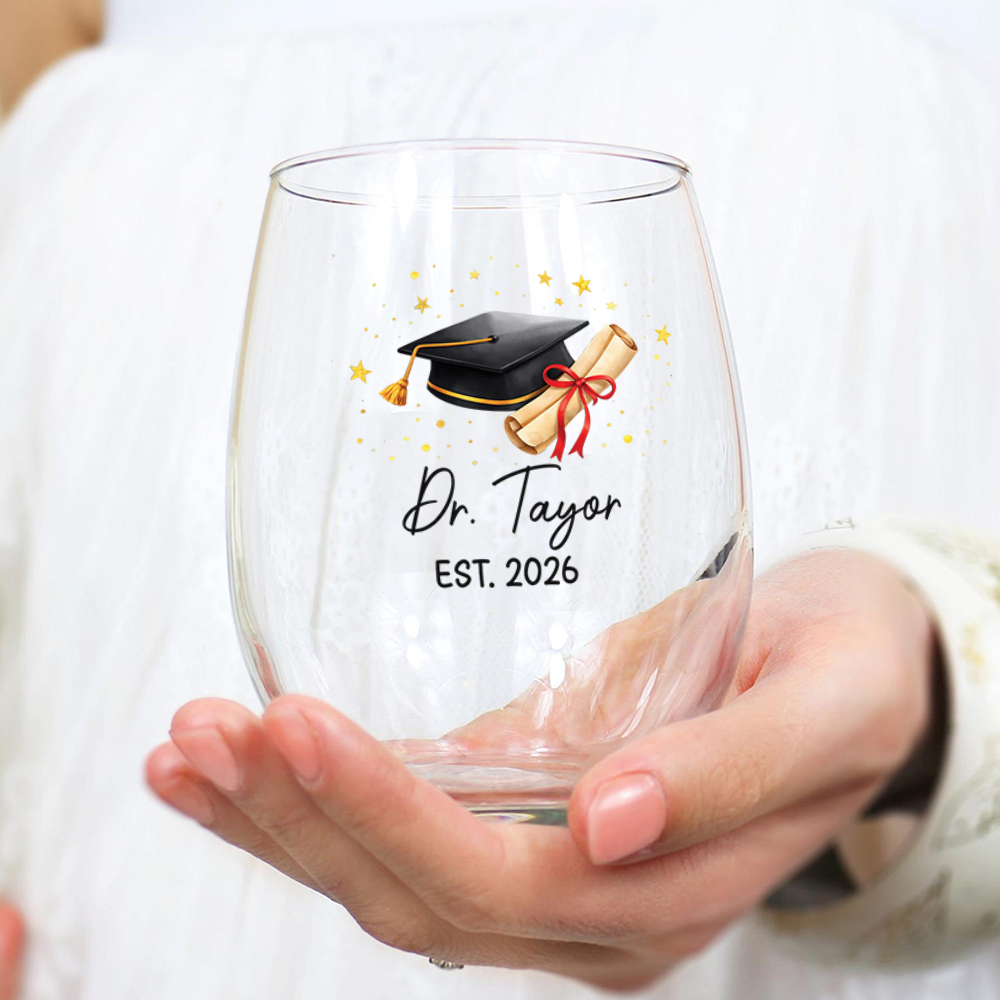 It's Doctor Graduation Personalized Wine Glass HA75 920832