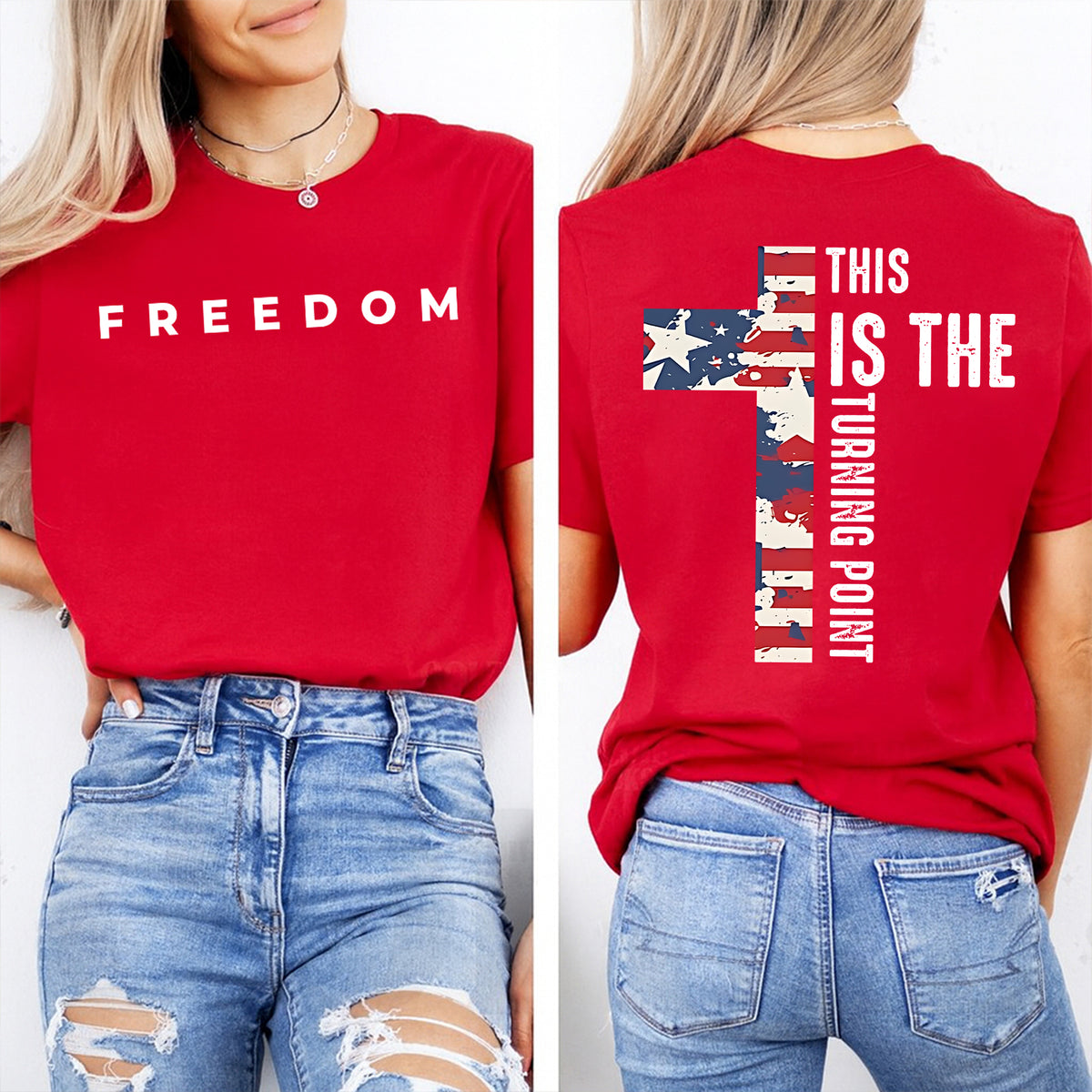 Charlie Kirk Freedom This is The Turning Point Front & Back Shirt HA75 897916