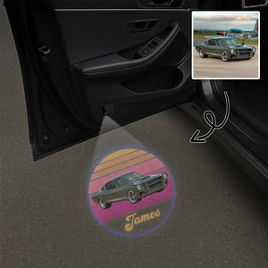 Custom Vintage Retro Car Photo Car Door Projector Light CH07 896424