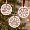 Personalized Family Name Merry Christmas Ceramic Ornament TH10 171535