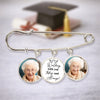 Custom Memorial Photo Walking With You Today & Always Graduation Boutonniere Lapel Pin HA75 921080