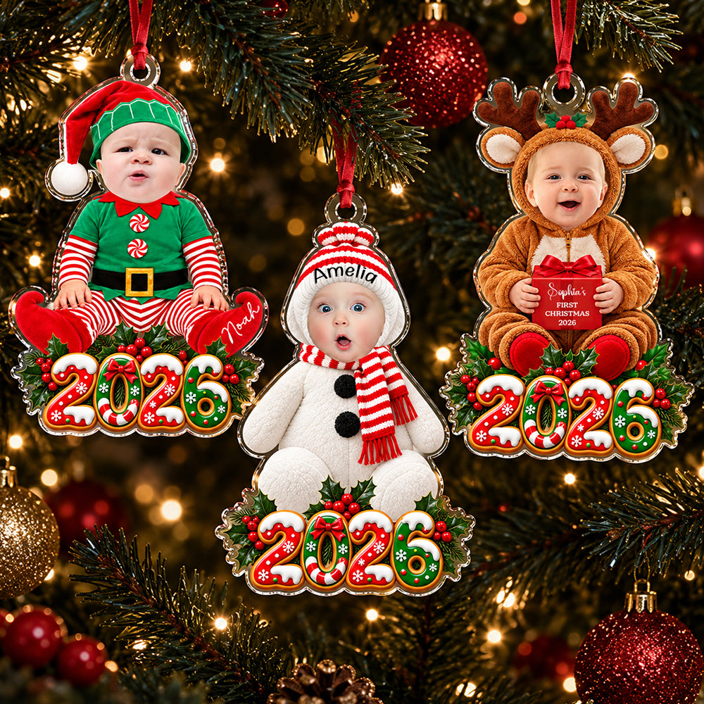 Personalized Baby Photo Costume Acrylic Ornament For Christmas Tree Decoration HO82 904156