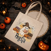 Custom Name Ghost Design Halloween Tote Bag – Personalized Spooky Trick or Treat Bag LM32 669621