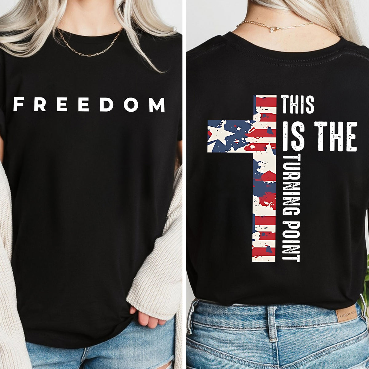 Charlie Kirk Freedom This is The Turning Point Front & Back Shirt HA75 897916