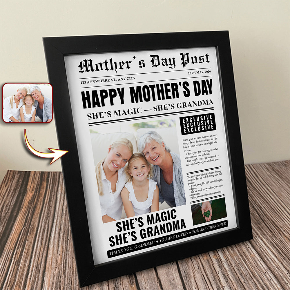 Custom Photo She's Magic She's Mom Picture Frame Mother's Day Gift HA75 920682
