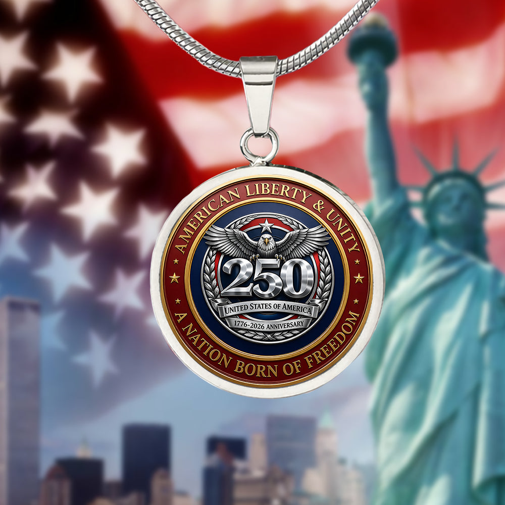 American 250 - A Nation Born Of Freedom Circle Necklace TH10 169457