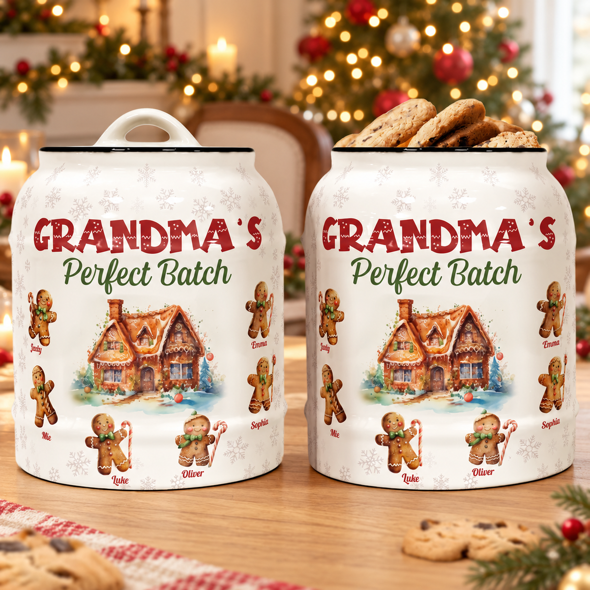 Personalized Grandma's Perfect Batch, Christmas Cookie Jar TH10 171489