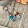 Personalized Couple Keychains, Matching Mini Figure Keyring Set, Boyfriend Girlfriend Anniversary Gift HO82 904294