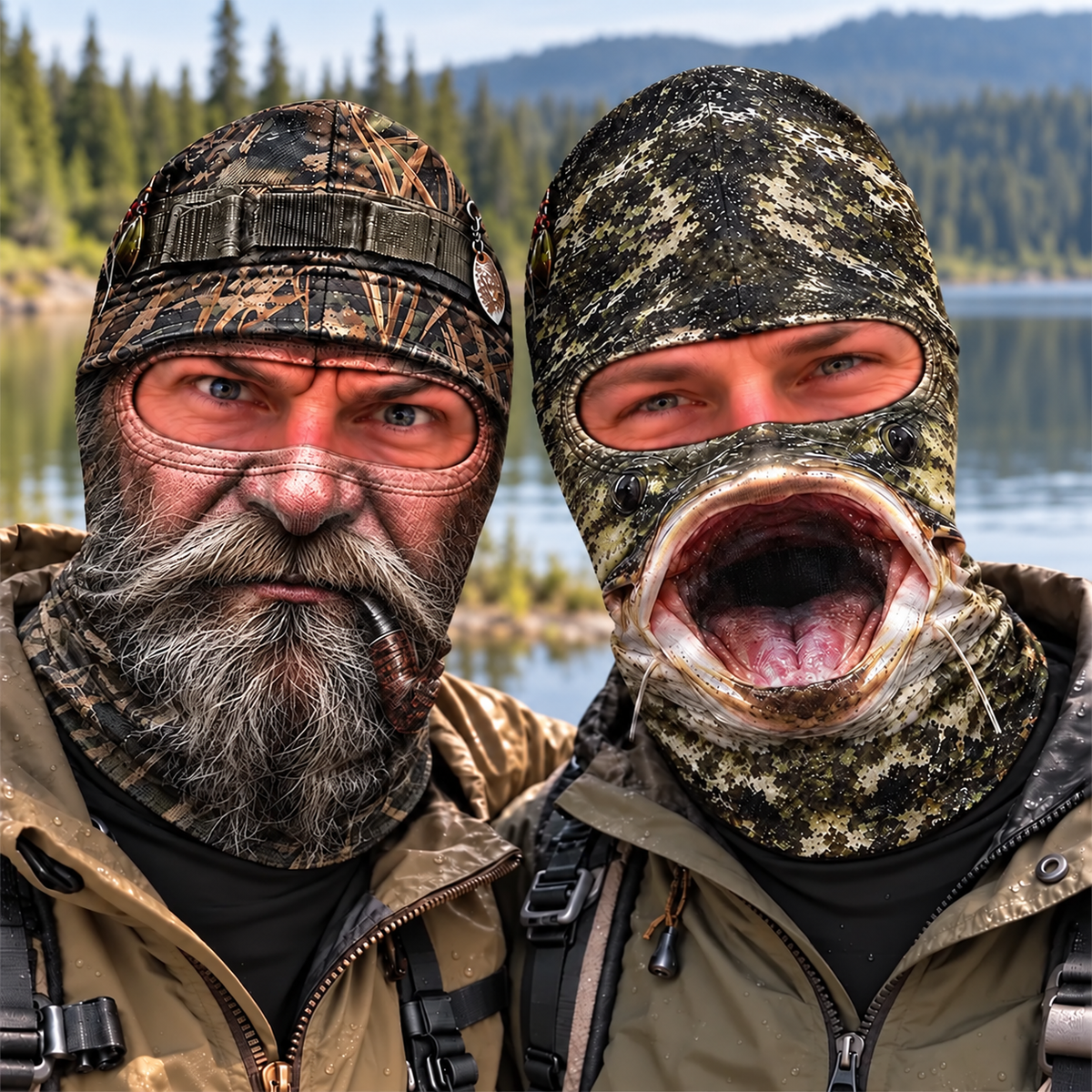 Gag Gift For Men Who Love Fishing, 3D Mask For Fisherman TH10 171395