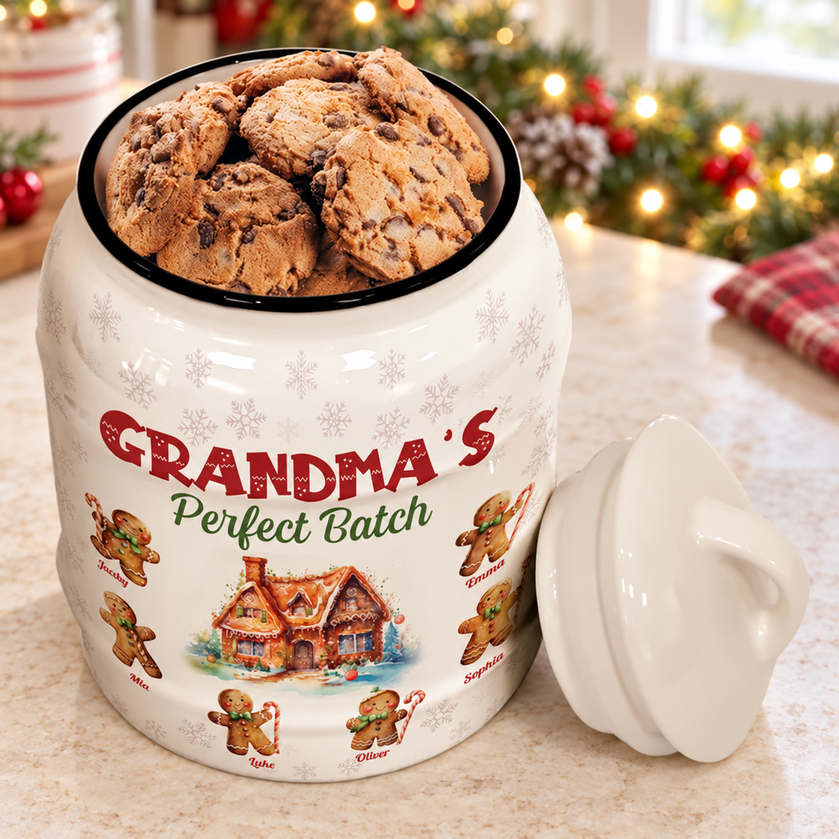 Personalized Grandma's Perfect Batch, Christmas Cookie Jar TH10 171489