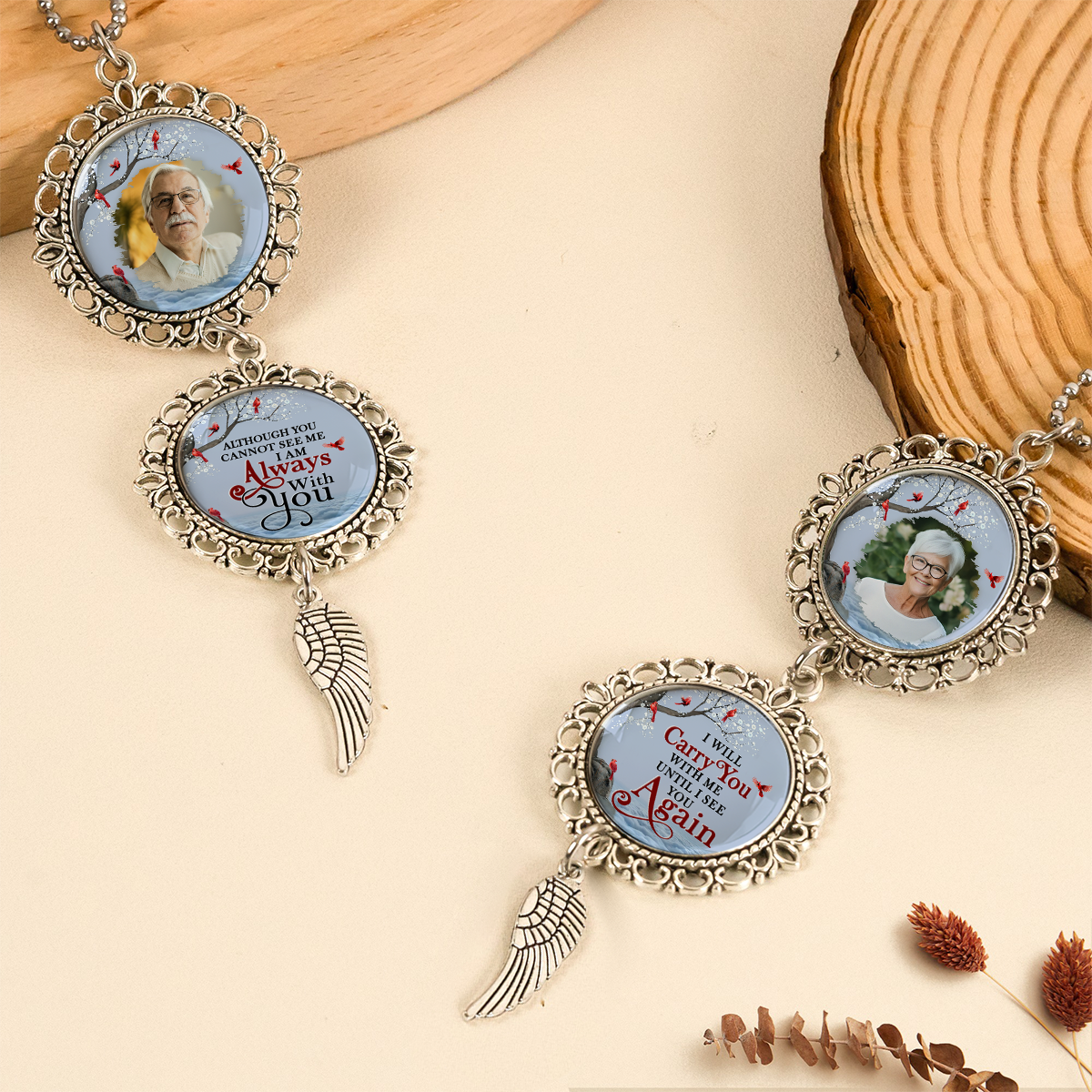 Custom Photo I'll Carry You Car Hanging Ornament With Charm Memorial Gift For Family HA75 891978