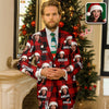 Custom Funny Face Photo With Christmas Background Family Men's Suits HO82 N369 900226