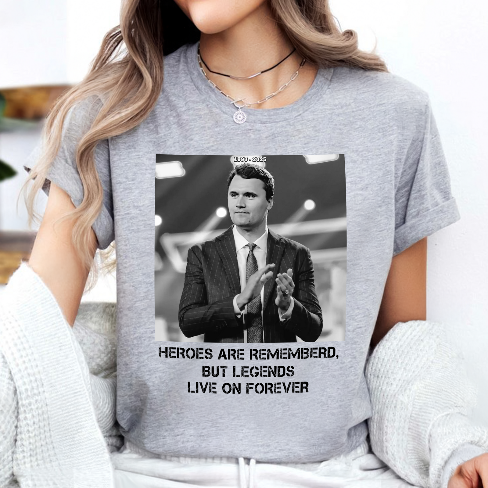 Pray For Charlie Kirk - Legends Live On Forever Bright Shirt LM32 65401
