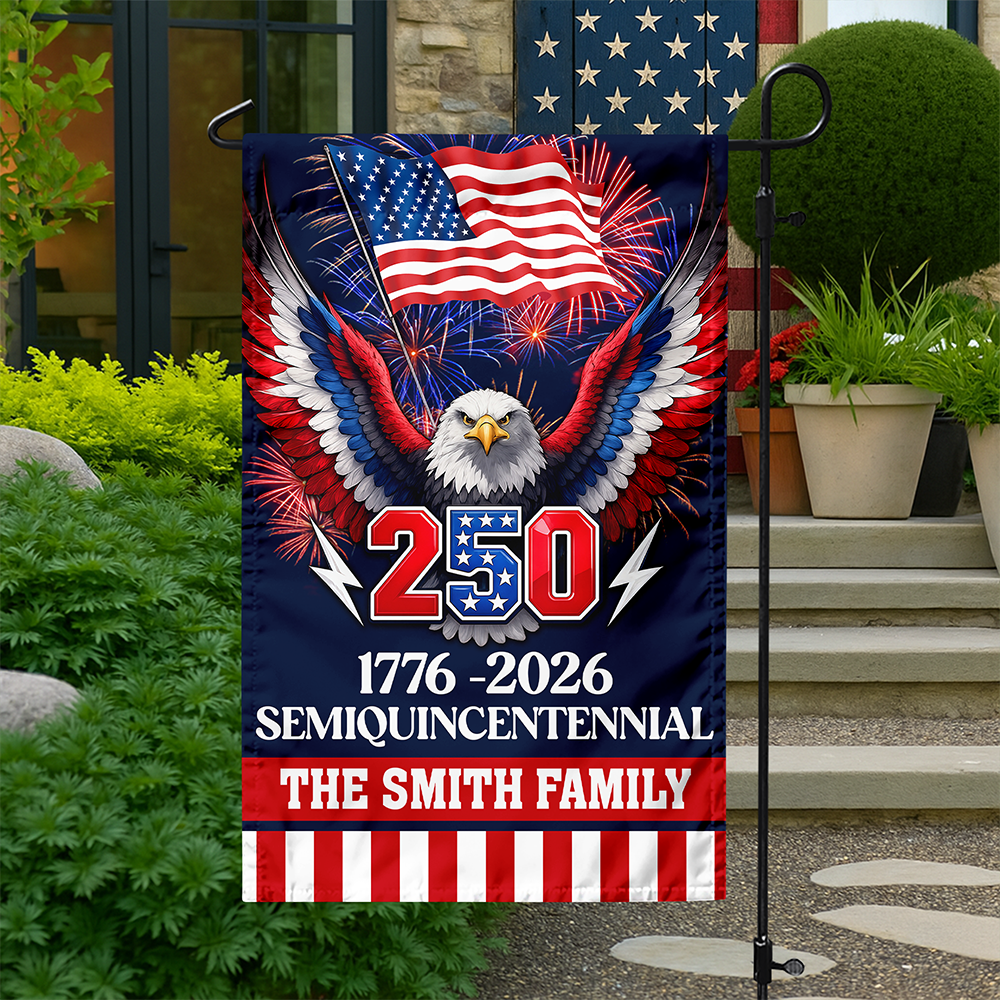 Custom Family Name Flag 250 Years America Garden Flag CH07 910626