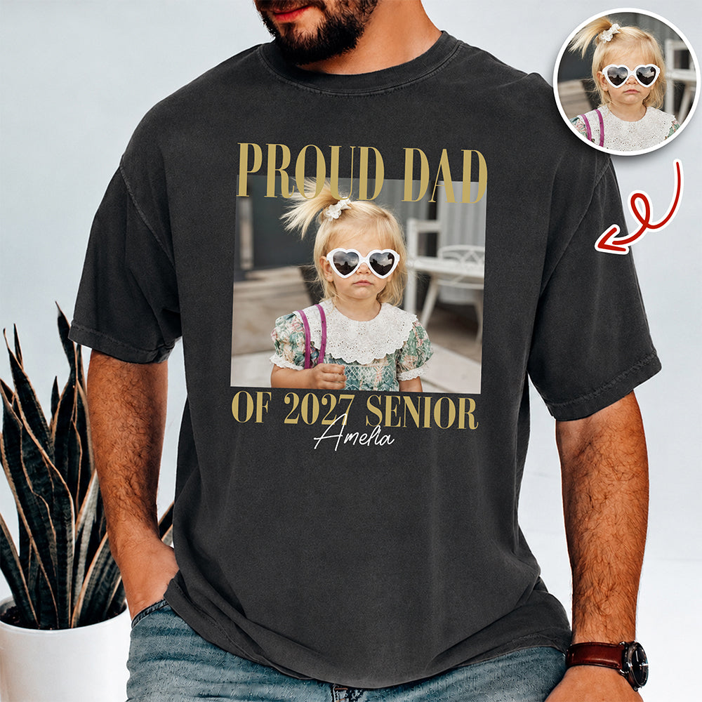 Custom Photo Proud Mom Proud Dad 2027 Family Comfort Shirt HA75 922050