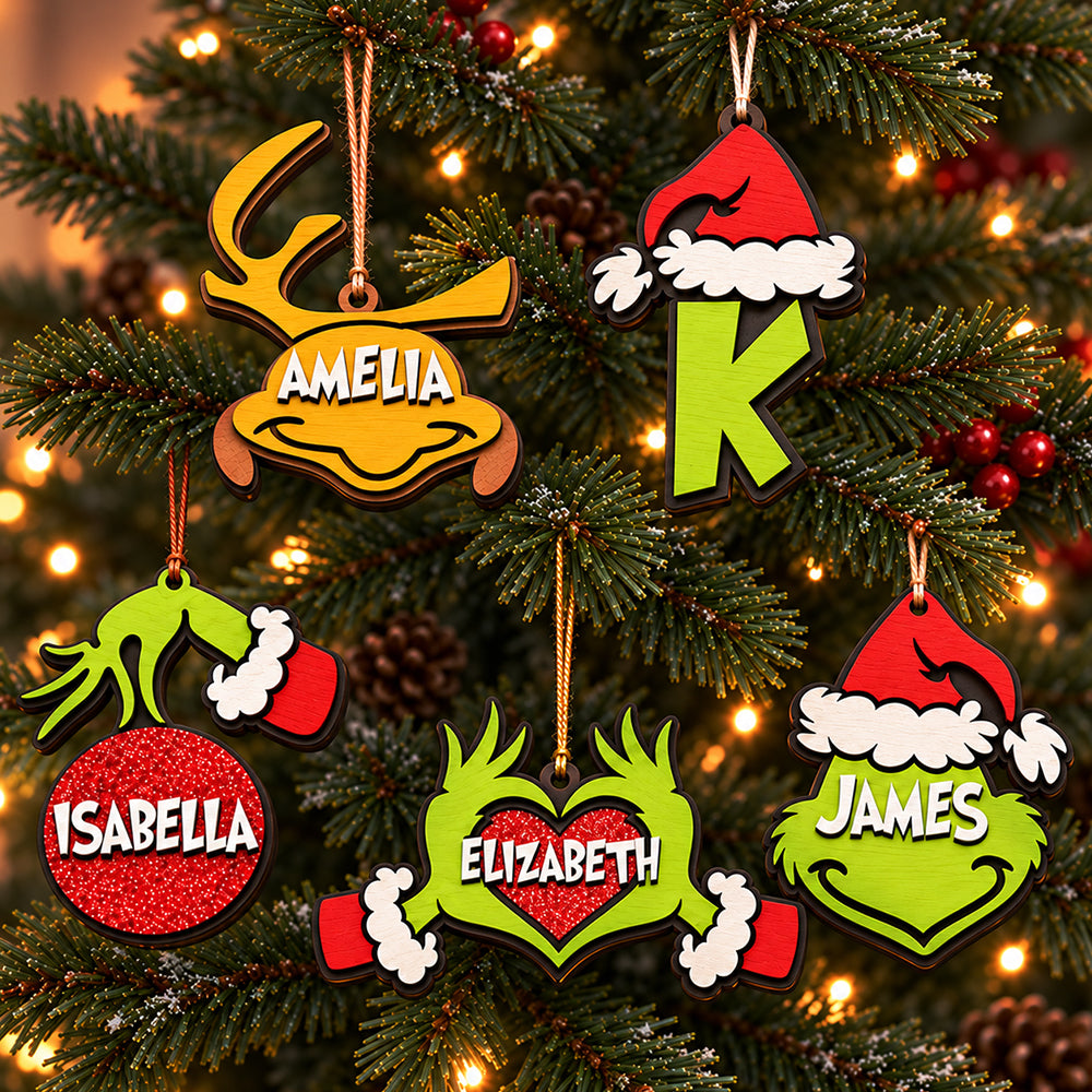 Personalized Name Layered Wood Ornament Christmas Decor HA75 919370