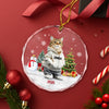 Custom Photo Cat Christmas Glass Ornament CH07 899786