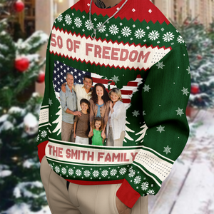 Custom Family Photo 250 Years Of Freedom America Ugly Sweater LM32 897139