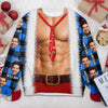 Custom Face And Name Muscle Chest Ugly Christmas Sweater For Guys TH10 170733