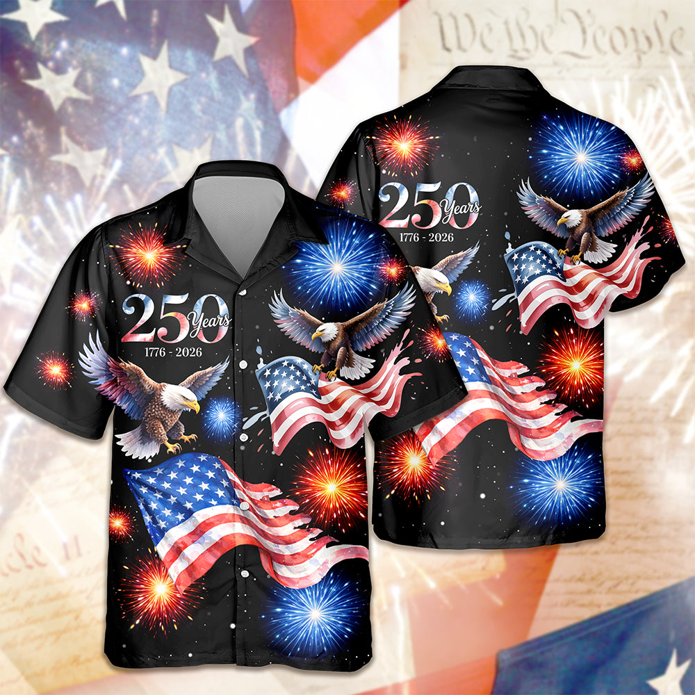 250 Years 1776 - 2026 Patriotic Eagle Hawaii Shirt HA75 920158
