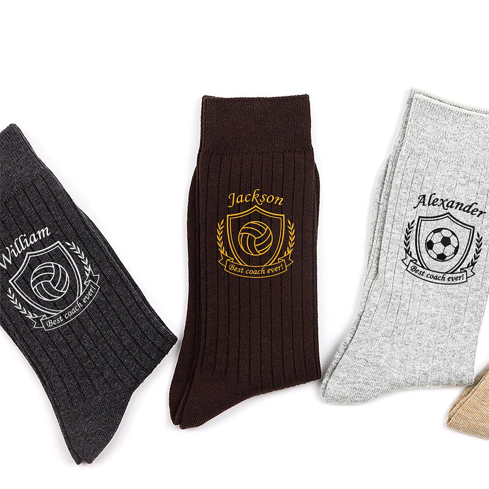 Best Coach Ever, Best Manager Ever Embroidered Socks Gift For Baseball, Soccer, Football, Hockey, Basketball Coach HA75 919120