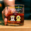 Happy Father's Day, Thank For Picking Up Our Poop Print Rock Glass Personalized Gift HO82 893712