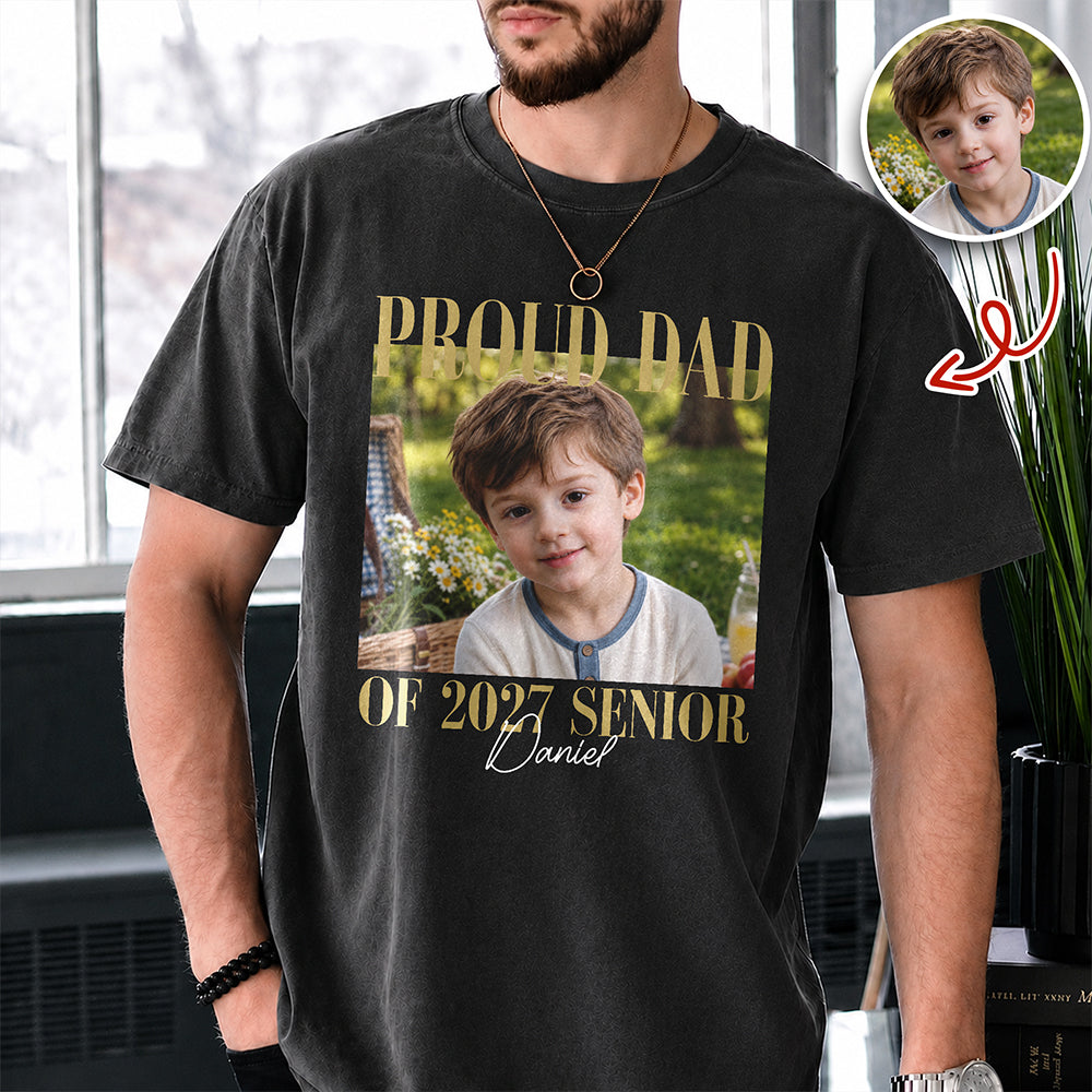 Custom Photo Proud Mom Proud Dad 2027 Family Comfort Shirt HA75 922050