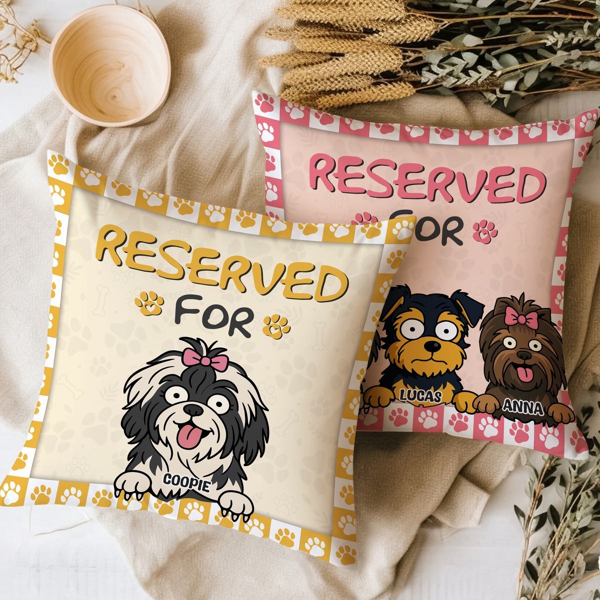 Reserved For The Dog - Personalized Pillow For Dog Lovers HA75 892132